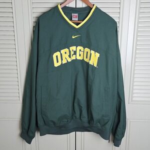 Nike Oregon Ducks Center Swoosh Pullover Windbreaker Jacket Men‎ Sz XXL Y2K